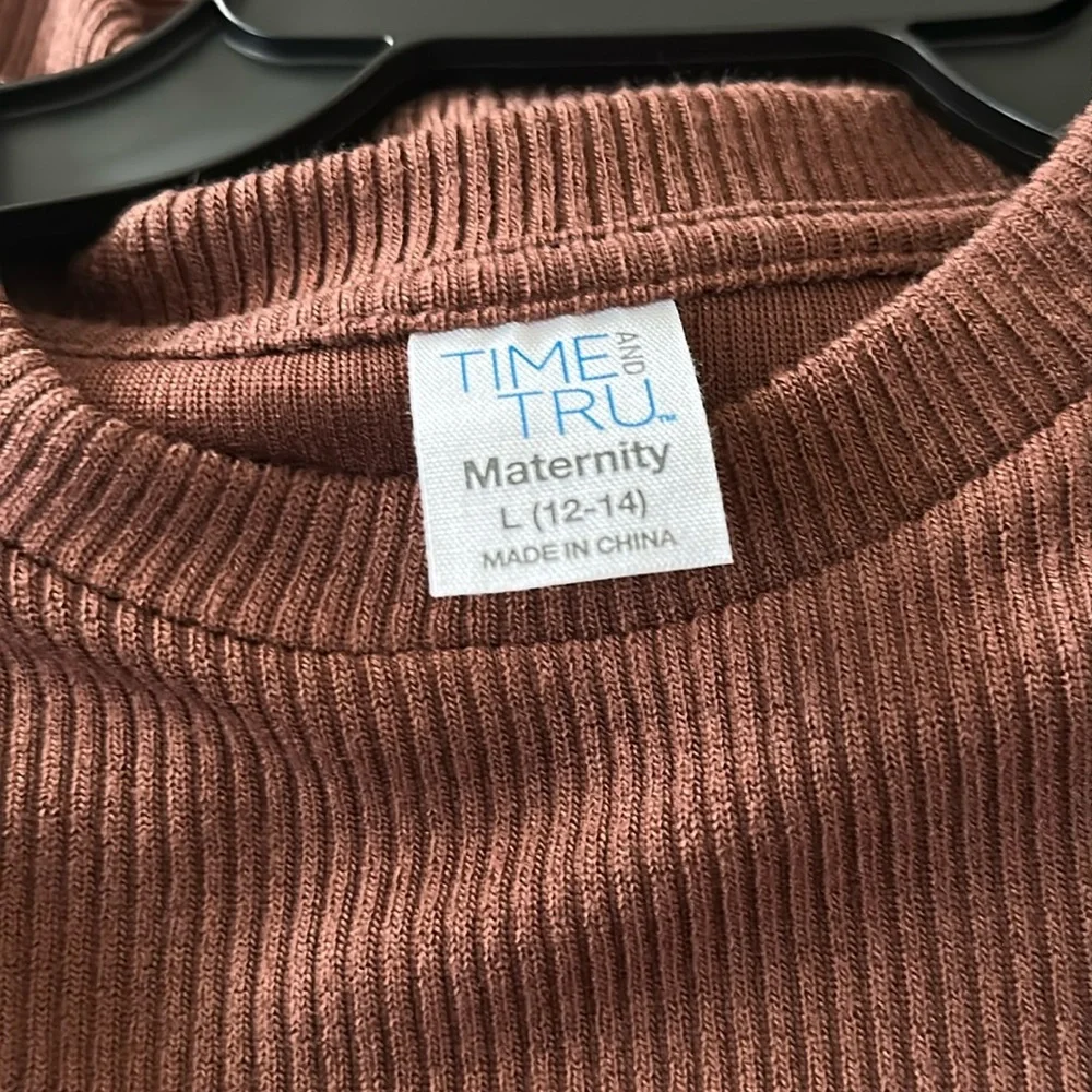 Final Sale🔥 No More Low Offers Time and Tru Women’s Ribbed Maternity Dress SizeL